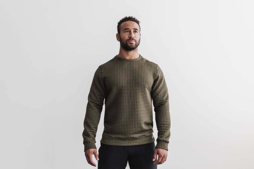 NOBULL 80NJ616pullover militare trapuntato da uomo