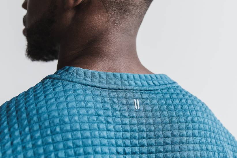 NOBULL 80NJ617pullover trapuntato da uomo in acciaio