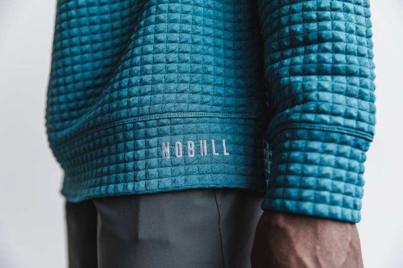 NOBULL 80NJ617pullover trapuntato da uomo in acciaio