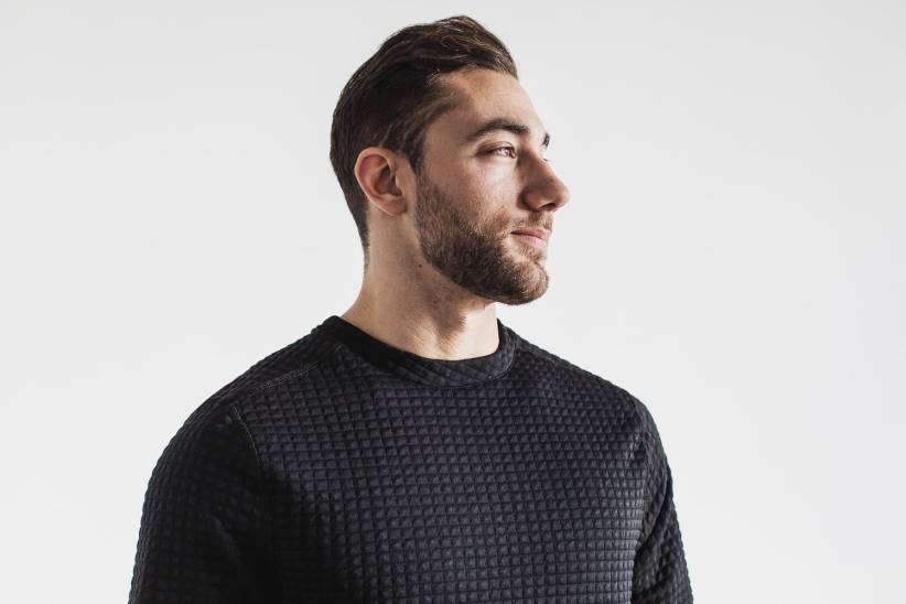 NOBULL 80NJ619pullover trapuntato da uomo