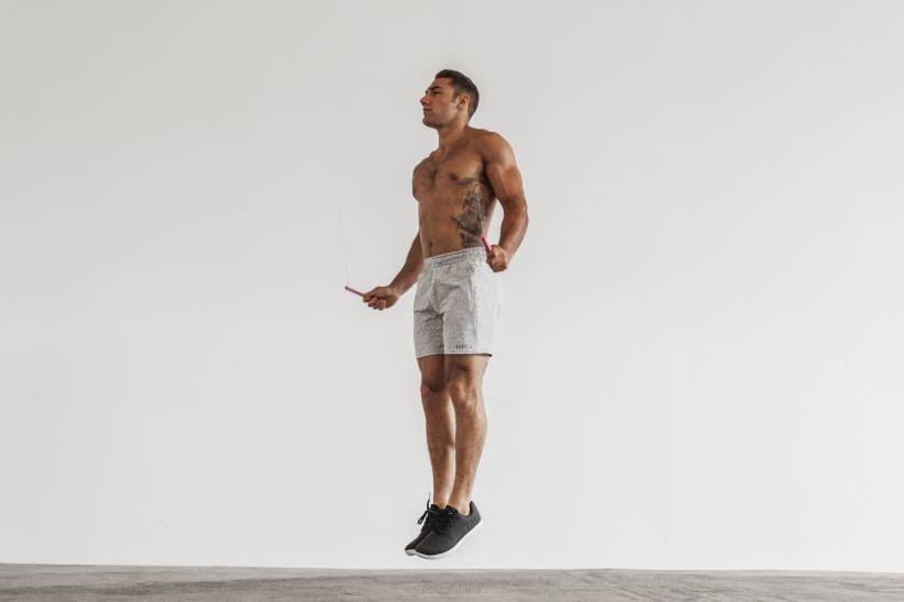 NOBULL 80NJ650pantaloncini da uomo in maglia leggera 7 bianchi