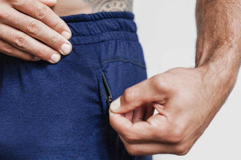 NOBULL 80NJ651pantaloncini da uomo in maglia leggera 7 blu navy