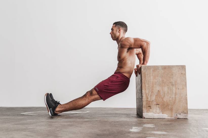 NOBULL 80NJ652short da uomo in maglia leggera 7 vino