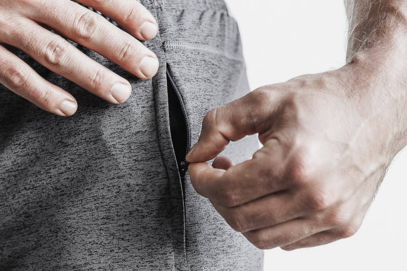 NOBULL 80NJ654pantaloncini da uomo in maglia leggera 7 grigi