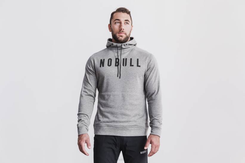 NOBULL 80NJ659felpa con cappuccio da uomo grigia