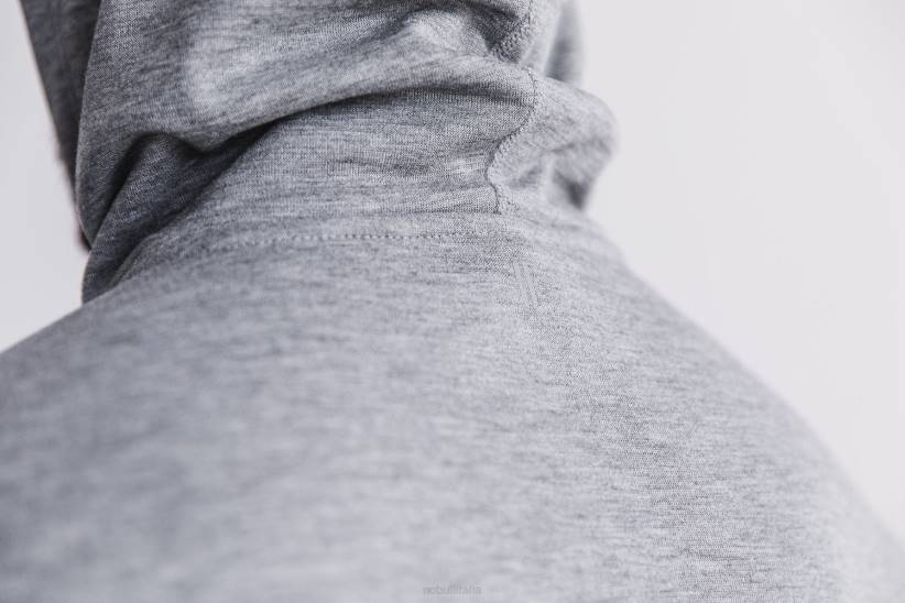 NOBULL 80NJ659felpa con cappuccio da uomo grigia