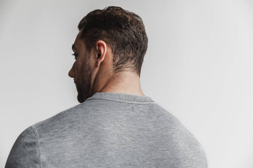 NOBULL 80NJ691felpa girocollo da uomo grigia