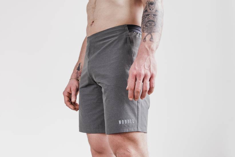NOBULL 80NJ729short uomo in tessuto elasticizzato 9 scuro