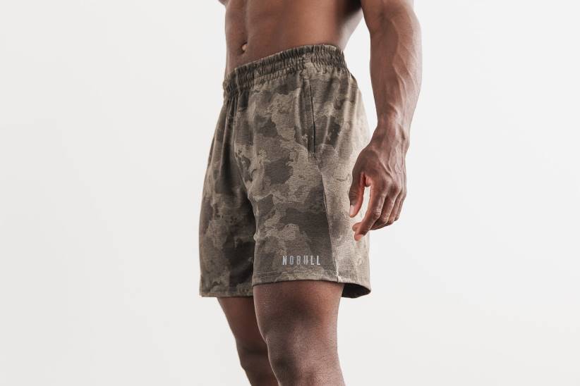 NOBULL 80NJ750pantaloncini da uomo in maglia leggera 7 (continental camo) rock