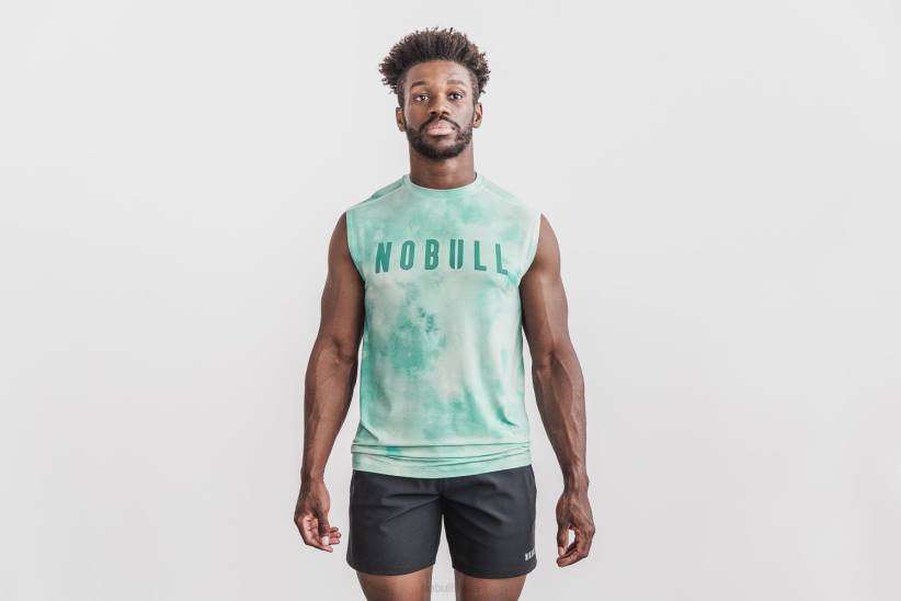 NOBULL 80NJ751maglietta senza maniche da uomo (tie-dye) vaniglia