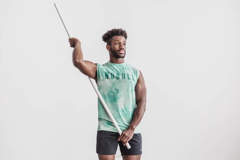 NOBULL 80NJ751maglietta senza maniche da uomo (tie-dye) vaniglia