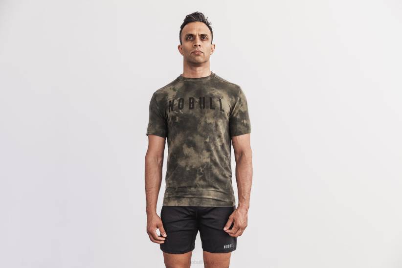 NOBULL 80NJ782maglietta da uomo (tie-dye) militare