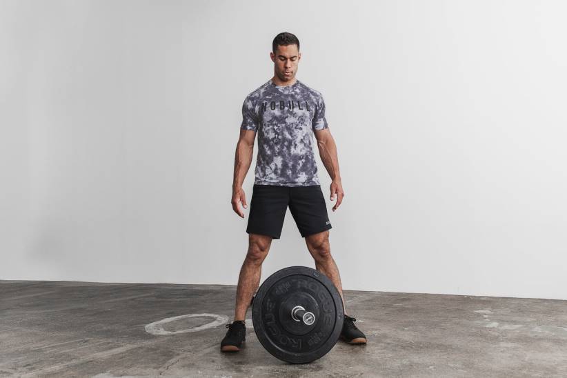 NOBULL 80NJ790maglietta da uomo (tie-dye) bianca e nera