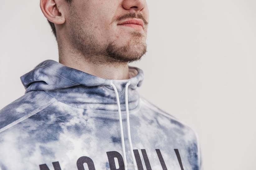 NOBULL 80NJ811felpa con cappuccio da uomo (tie-dye) bianca