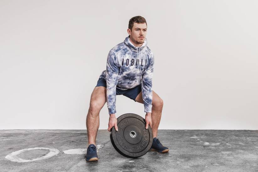 NOBULL 80NJ811felpa con cappuccio da uomo (tie-dye) bianca