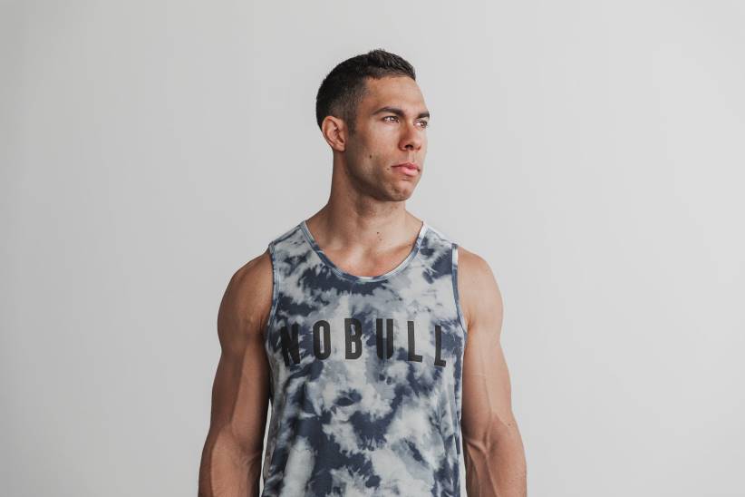 NOBULL 80NJ813canotta da uomo in cristallo (tie-dye).