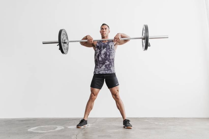 NOBULL 80NJ817canotta da uomo (tie-dye) bianca e nera