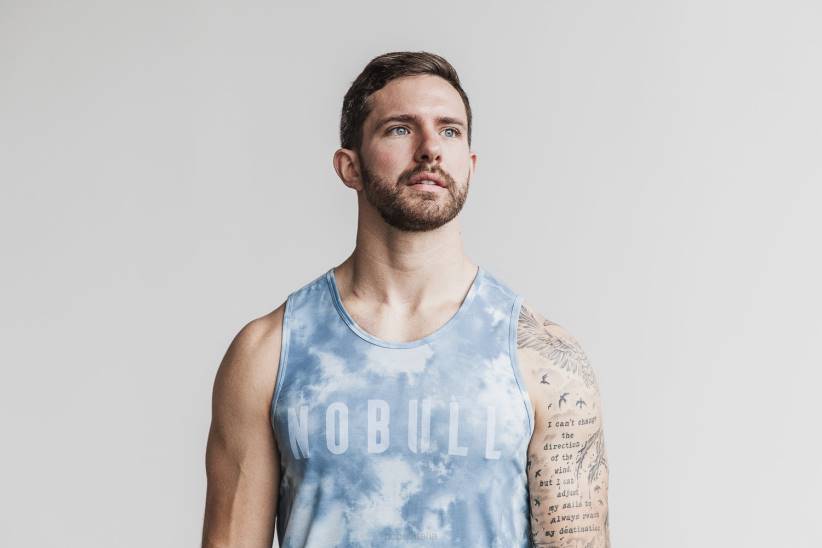 NOBULL 80NJ818canotta da uomo (tie-dye) ghiaccio