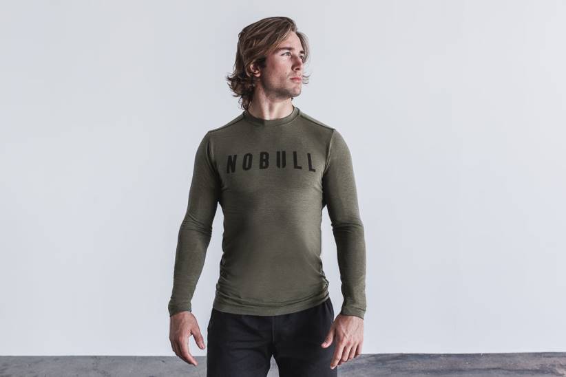 NOBULL 80NJ847maglietta militare a maniche lunghe da uomo