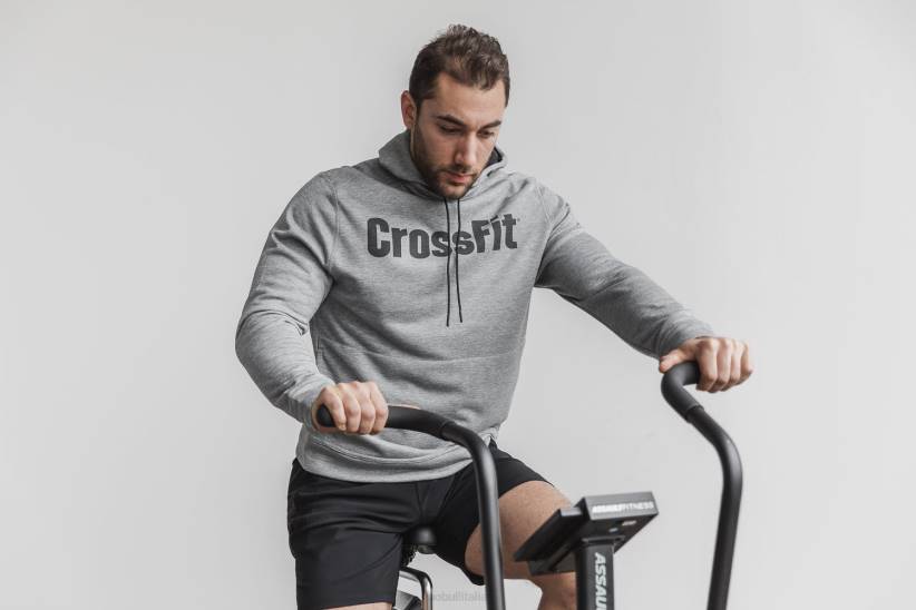 NOBULL 80NJ929felpa con cappuccio crossfit da uomo grigia