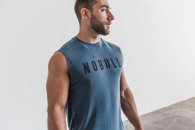NOBULL 80NJ947maglietta senza maniche da uomo (colori vivaci) profonda