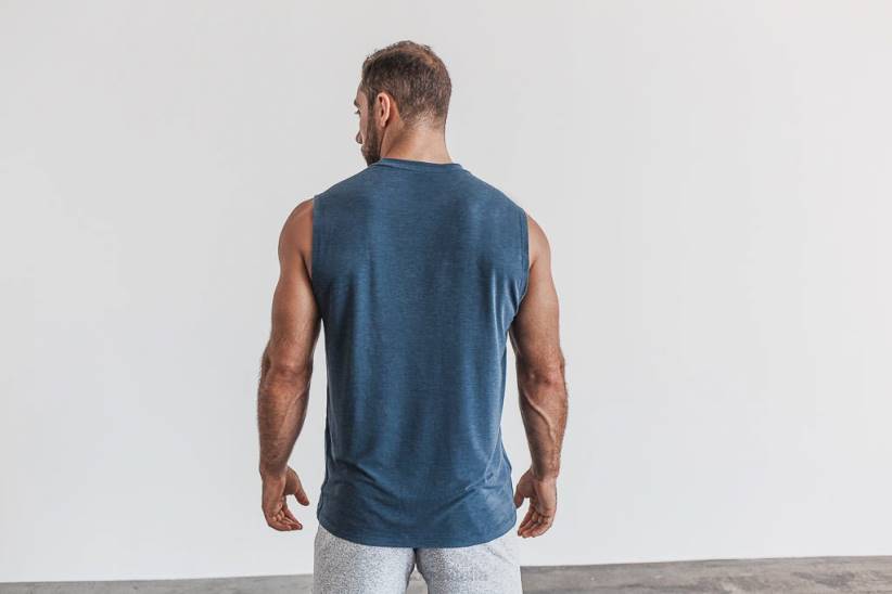 NOBULL 80NJ947maglietta senza maniche da uomo (colori vivaci) profonda