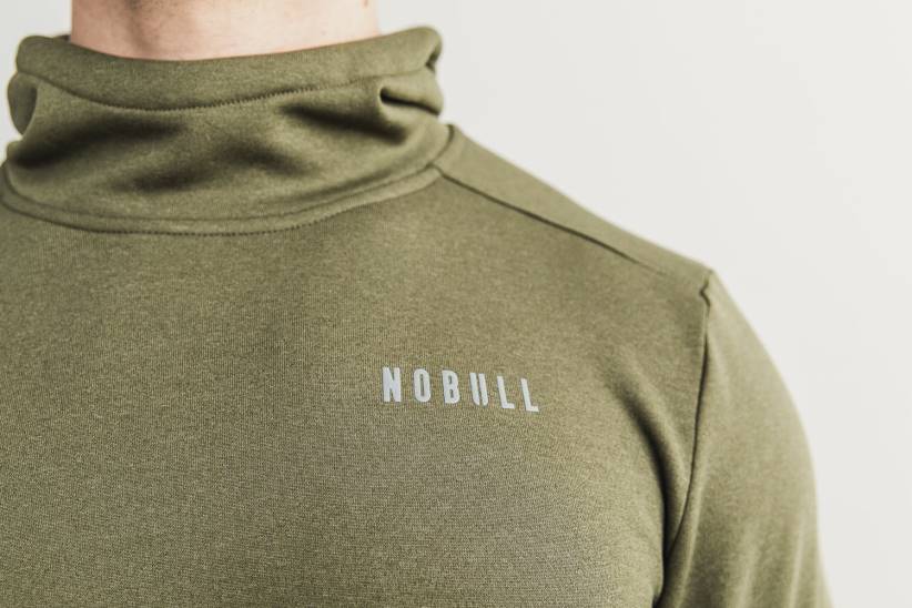 NOBULL 80NJ953Felpa con cappuccio da uomo performante militare