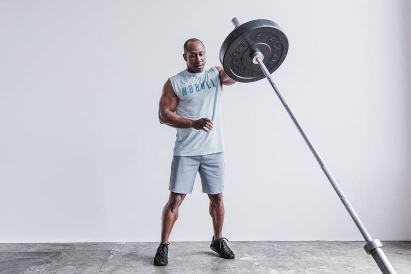 NOBULL 80NJ971maglietta senza maniche da uomo (colori di stagione) ghiaccio