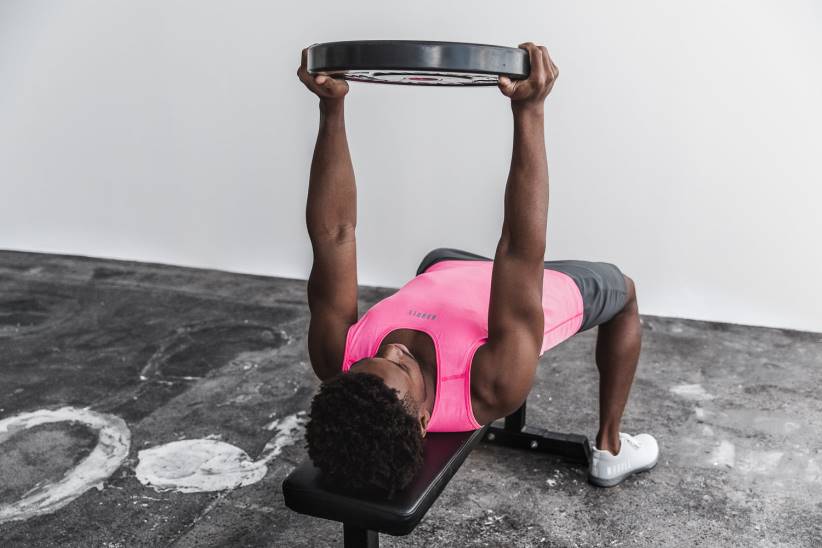 NOBULL 80NJ976canotta strutturata leggera da uomo (neon camo) rosa