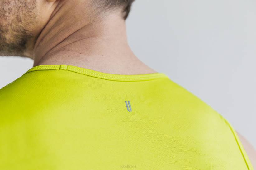 NOBULL 80NJ977canotta testurizzata leggera da uomo (neon camo) gialla