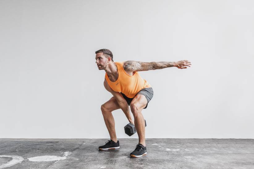 NOBULL 80NJ978canotta strutturata leggera da uomo (neon camo) arancione