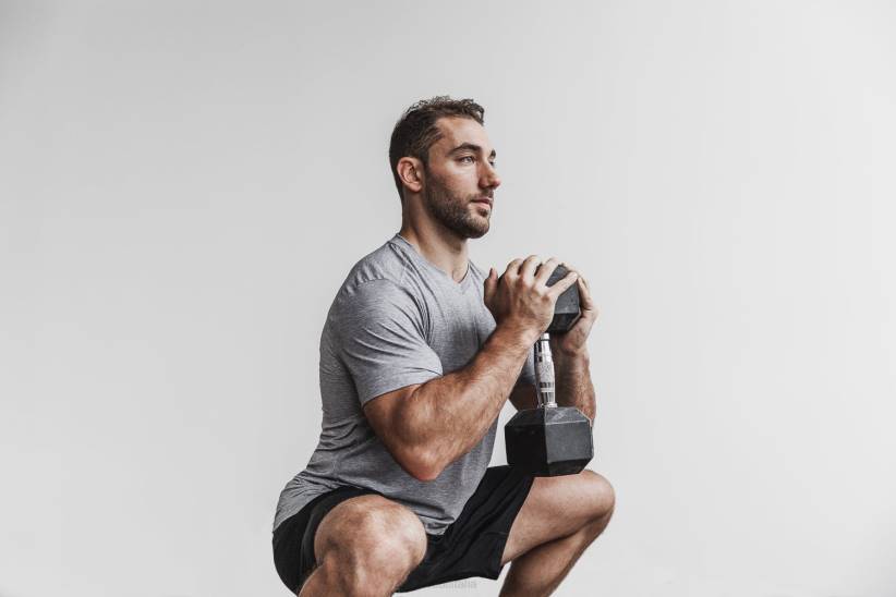 NOBULL 80NJ989maglietta da uomo con scollo a V grigia