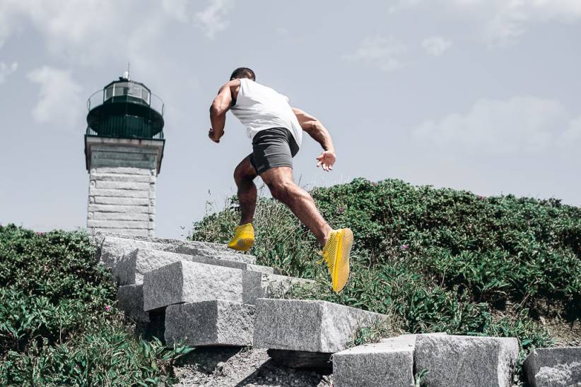 NOBULL 80NJ443runner da uomo in maglia limone