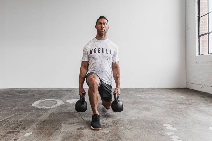 NOBULL 80NJ603maglietta da uomo (farfalla) grigia