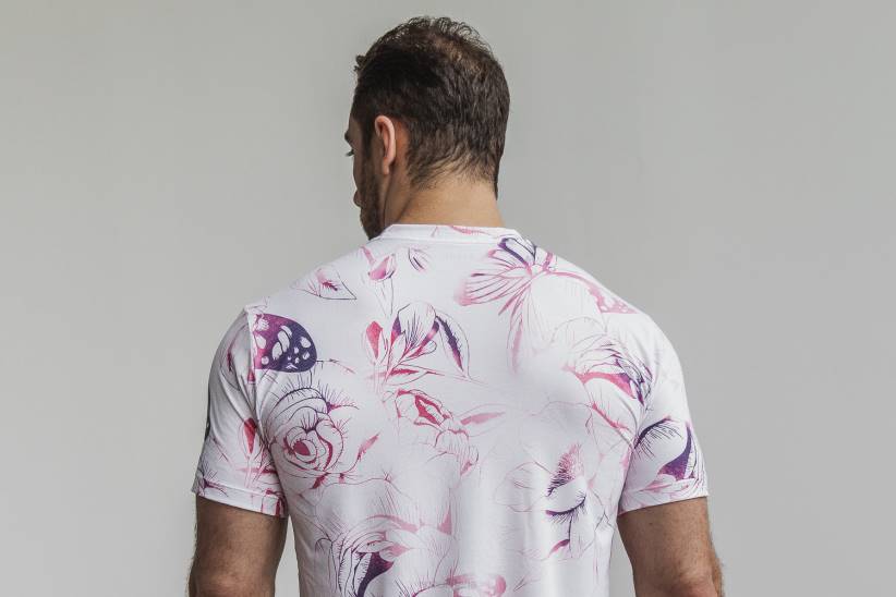 NOBULL 80NJ604maglietta da uomo (farfalla) viola