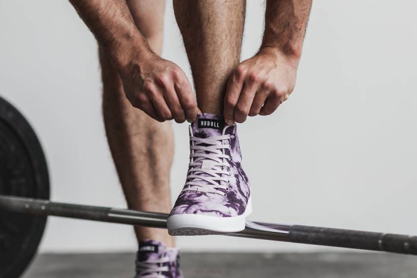 NOBULL 80NJ123sneaker alta da uomo in tela glicine