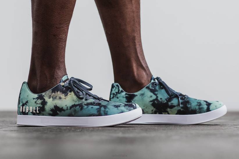 NOBULL 80NJ124scarpe da ginnastica in tela da uomo verde acqua