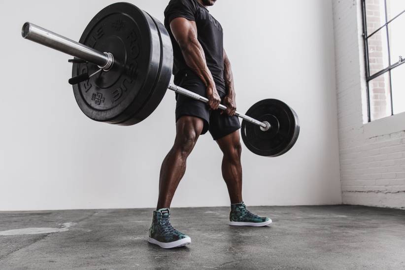 NOBULL 80NJ125scarpe da ginnastica alte da uomo in tela verde acqua