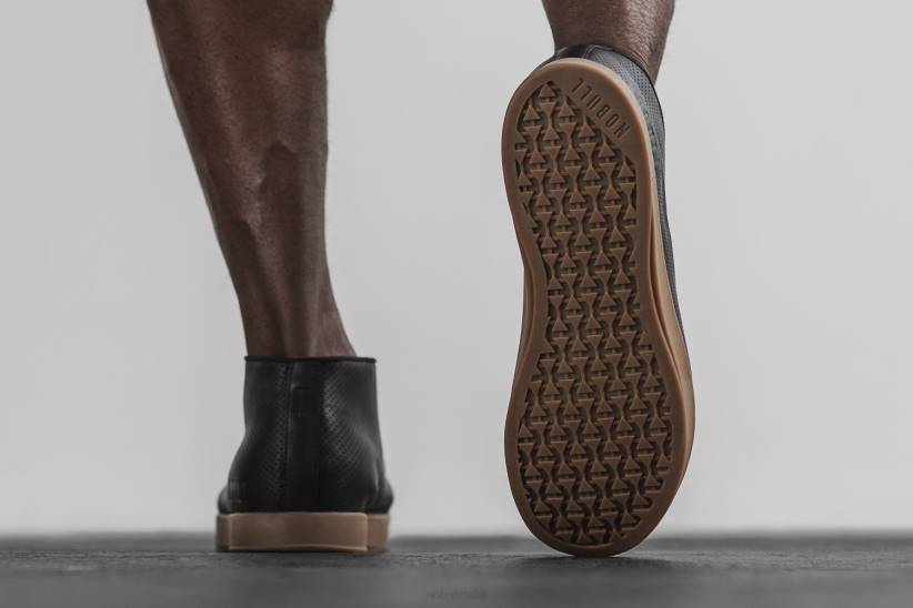 NOBULL 80NJ126scarpe da ginnastica medie da uomo in pelle nere