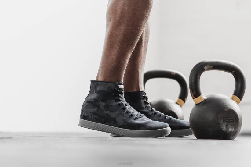 NOBULL 80NJ162scarpe da ginnastica alte da notte in tela da uomo