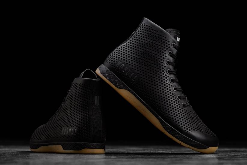 NOBULL 80NJ88scarpa da ginnastica alta da uomo in pelle di gomma