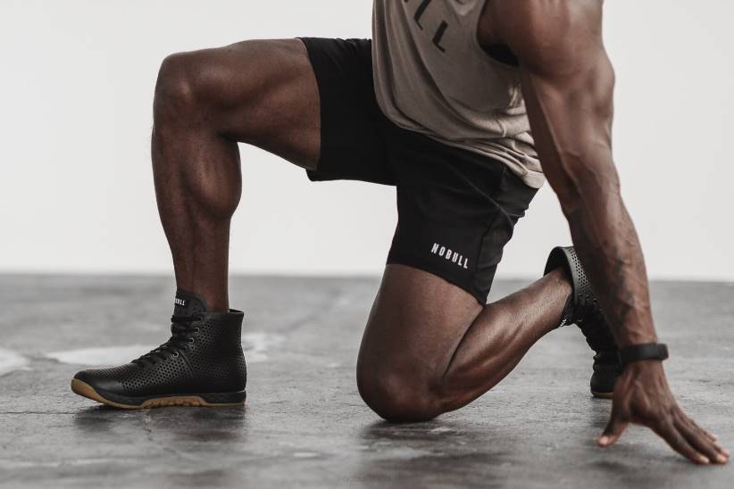 NOBULL 80NJ88scarpa da ginnastica alta da uomo in pelle di gomma