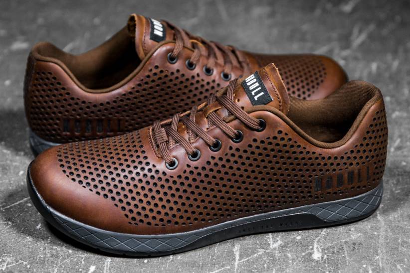 NOBULL 80NJ92scarpa da ginnastica da uomo in pelle grigia