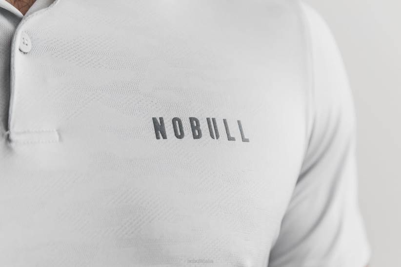 NOBULL 80NJ578polo testurizzata leggera da uomo (mimetica) gelo